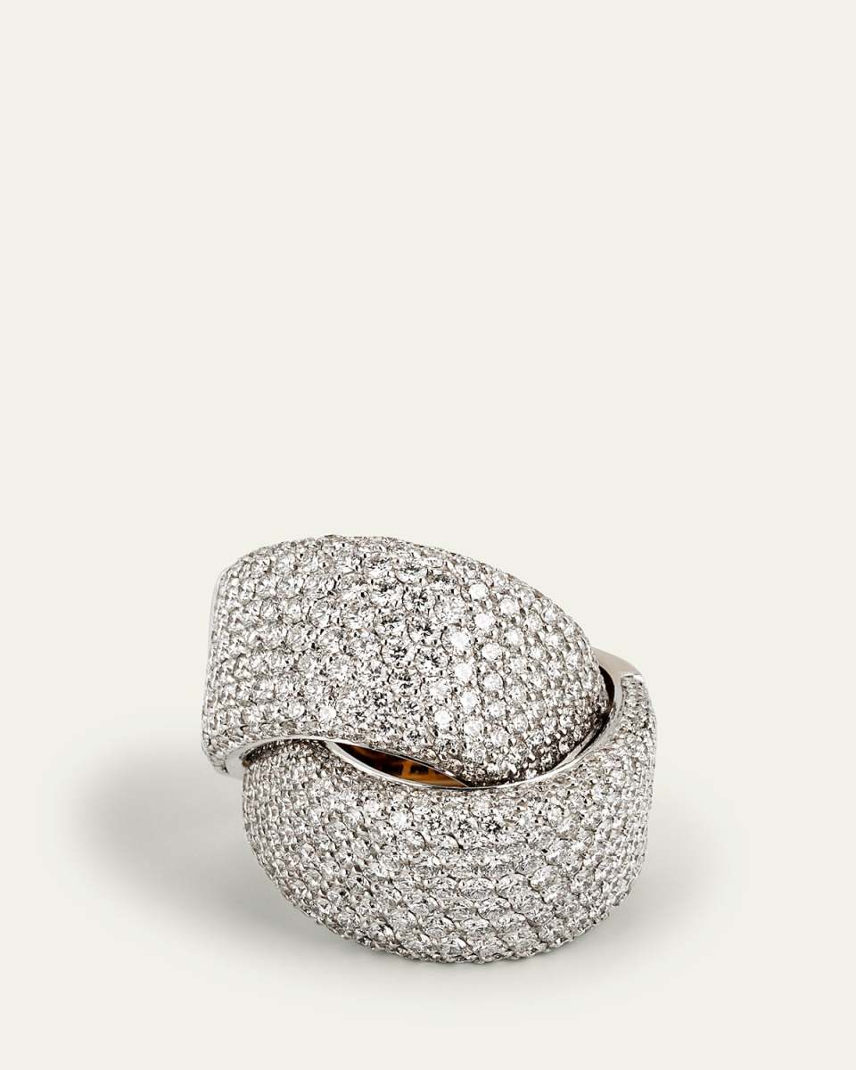 Abbraccio White Gold Diamond Pave Ring